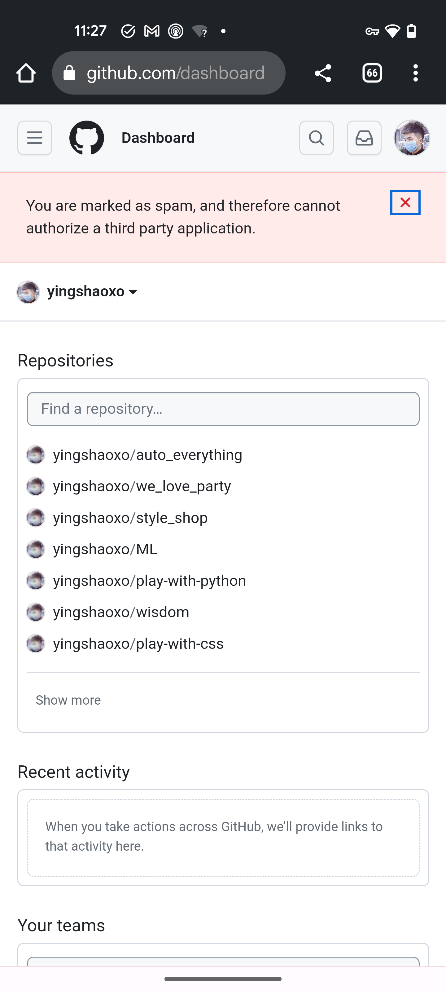 github_marked_me_as_spam